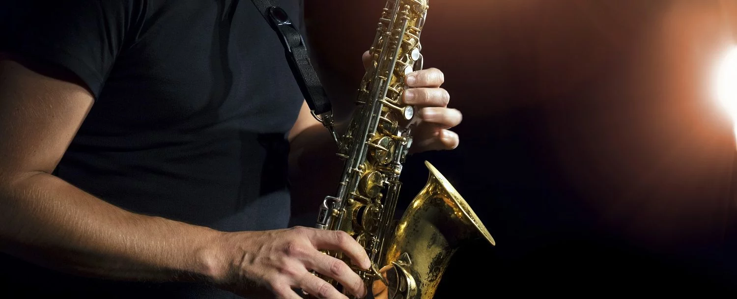 Close up of saxophone at the Allentown Jazz Festival
